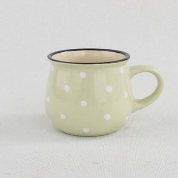 Cană din ceramică cu punte dakls, volum 0,2 l, verde