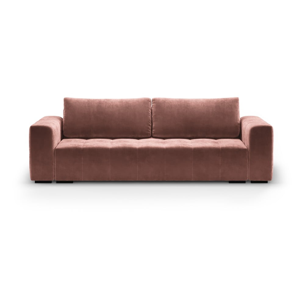Canapea extensibila din catifea Milo Casa Luca, roz bonami.ro imagine noua