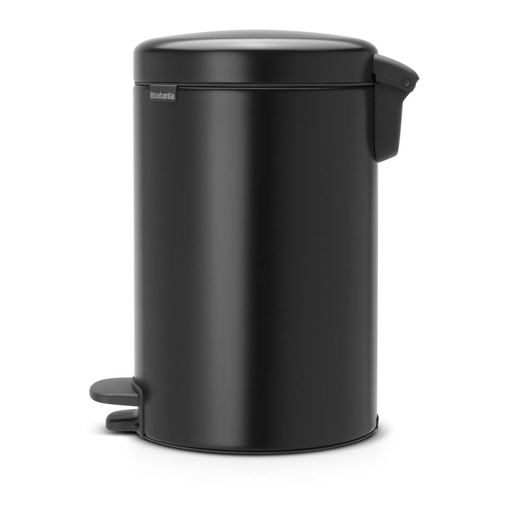 Coș de gunoi negru mat cu pedală din oțel 12 l NewIcon – Brabantia