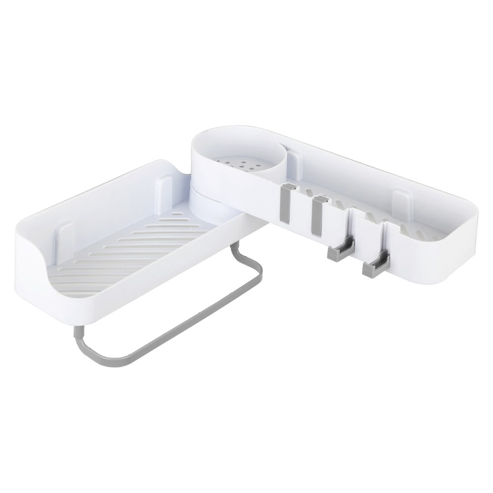Raft pentru baie alb de colț autoadeziv din plastic – Maximex Accesorii imagine noua