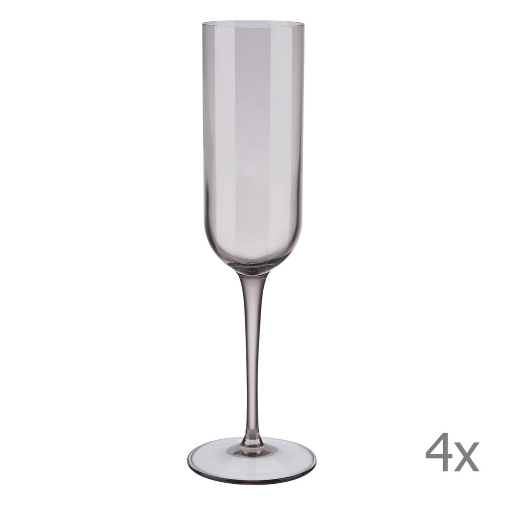 Set 4 pahare pentru șampanie Blomus Mira, 210 ml, mov