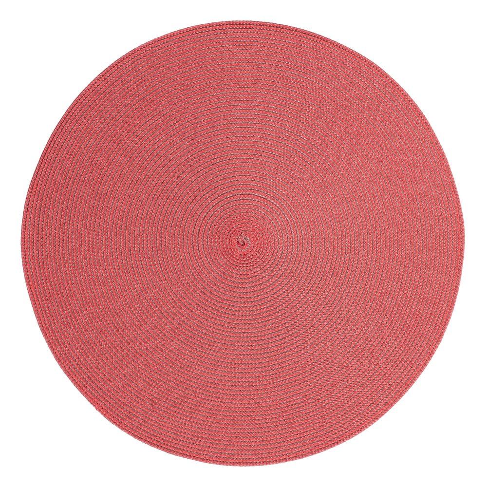 Suport rotund pentru farfurie Zic Zac Round Chambray, ø 38 cm, roșu bonami.ro