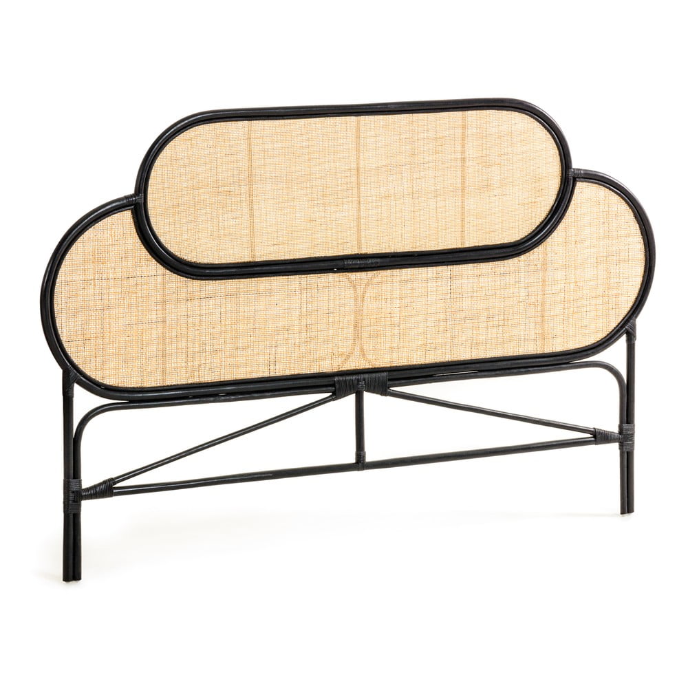 Tăblie din lemn de ratan cu detalii negre pentru pat Kave Home Lalita, 170 x 120 cm bonami.ro imagine 2022