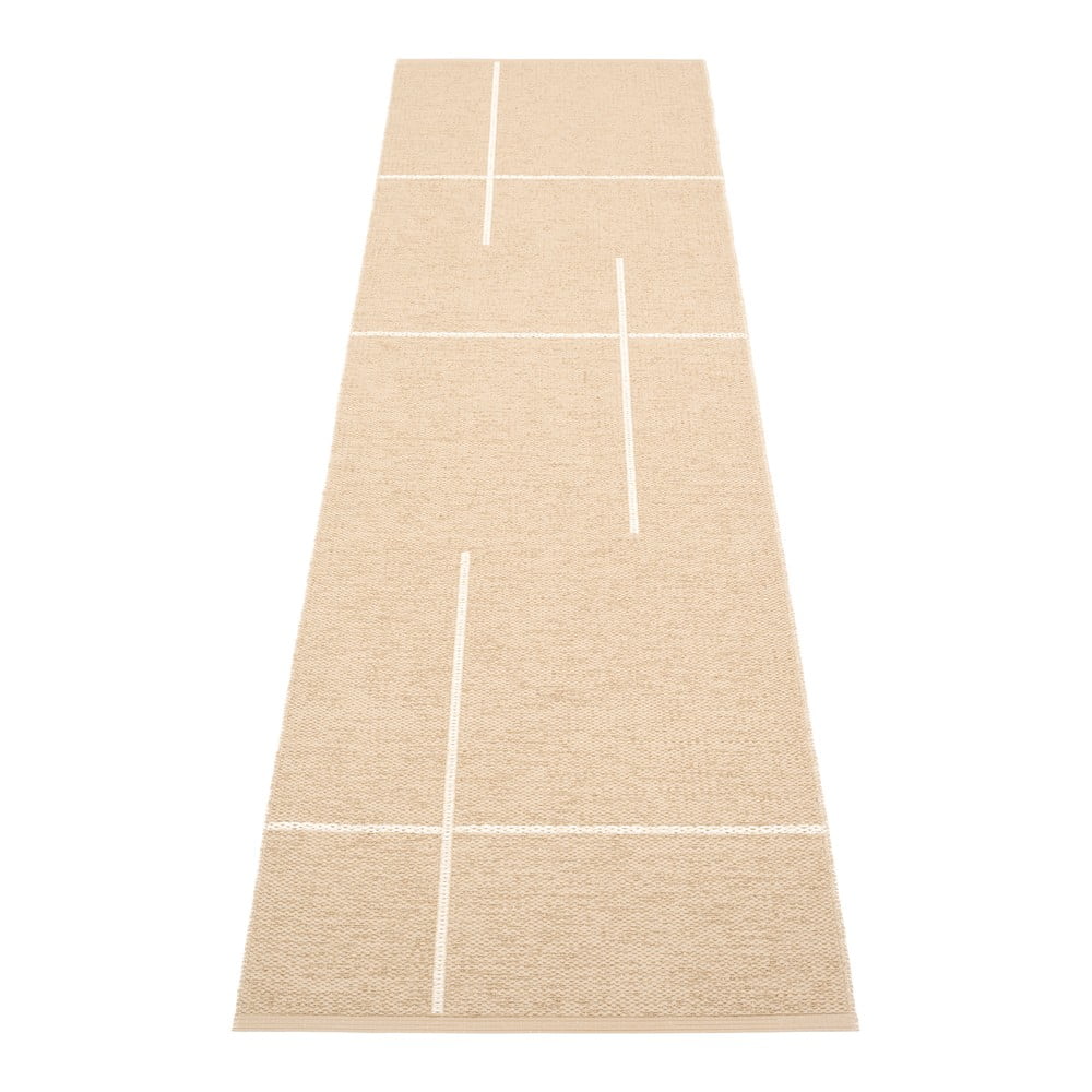 Covor tip traversă pentru interior și exterior bej 70x270 cm Fred Beige – Pappelina