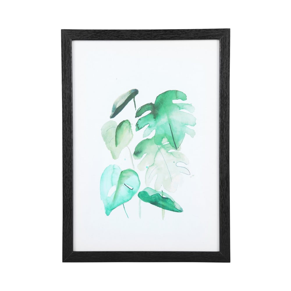 Tablou cu ramă neagră pt living monstera, 20 x 30 cm