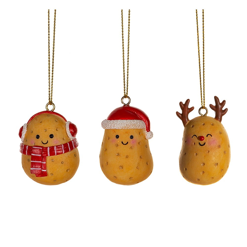 Ornamente de Crăciun 3 buc. din polirășină Happy Potatoes – Sass & Belle