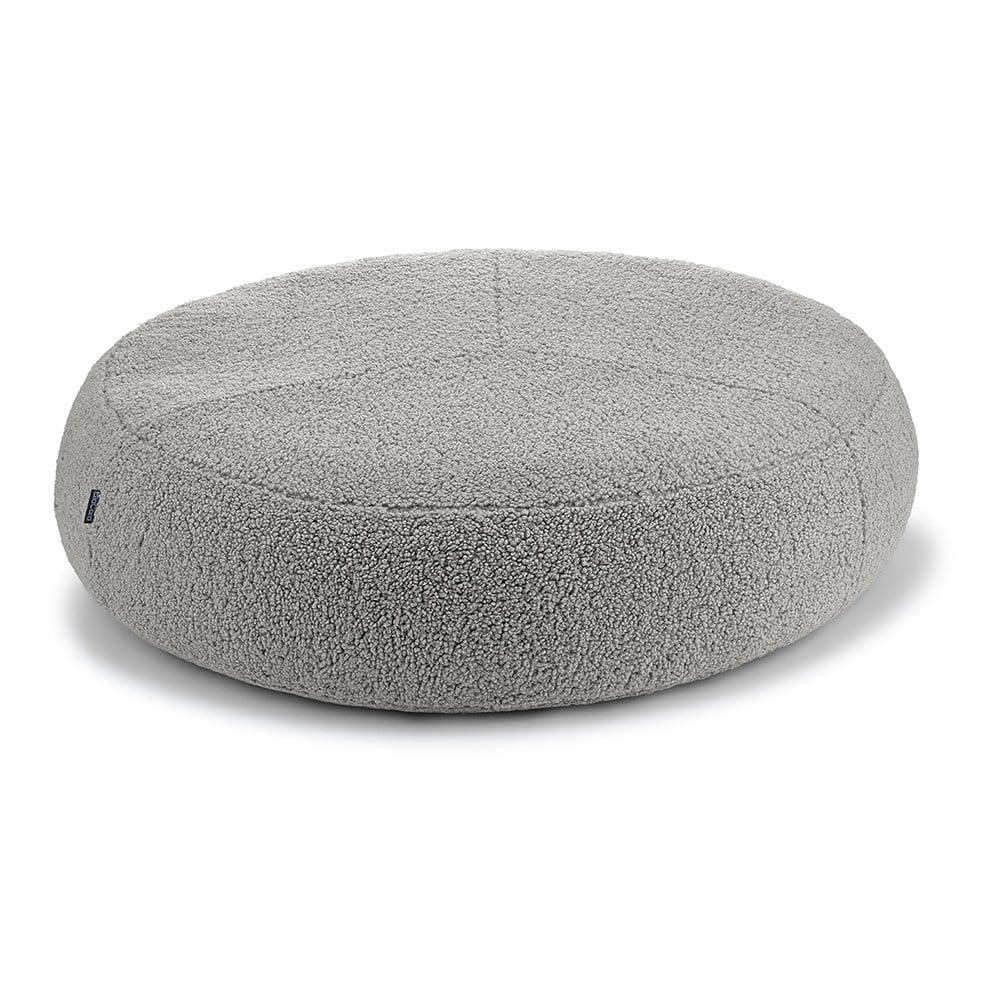 Pat gri pentru câini din material bouclé ø 70 cm Senso Pouffe Pebble S/M – MiaCara