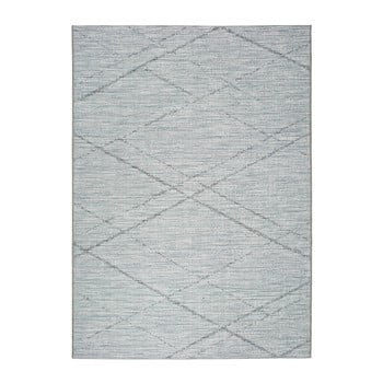 Covor pentru exterior universal weave cassita, 77 x 150 cm, albastru-gri