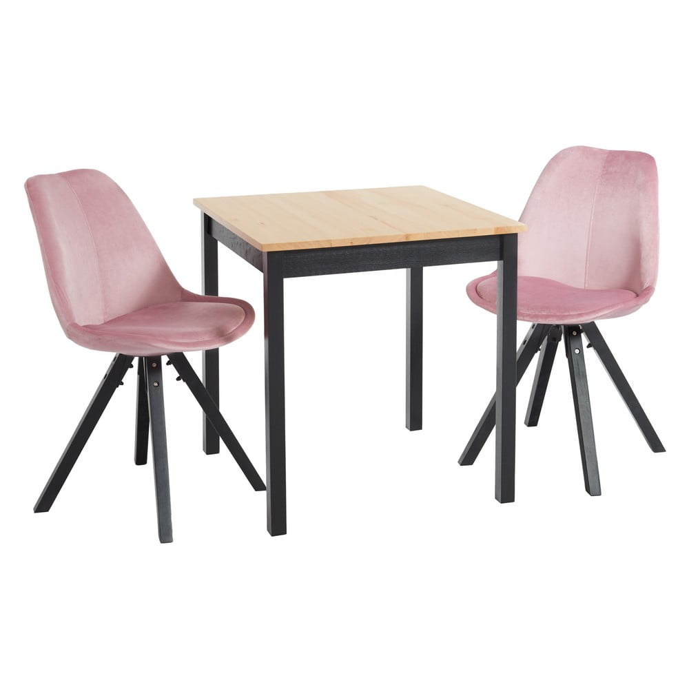 Set dining Bonami Essentials cu masă Sydney și scaune Dima, roz Bonami Essentials imagine 2022