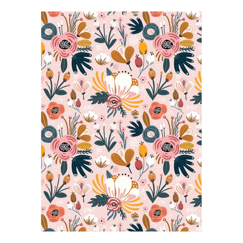 Hârtie de împachetat eleanor stuart Floral No. 1 Pink bonami.ro