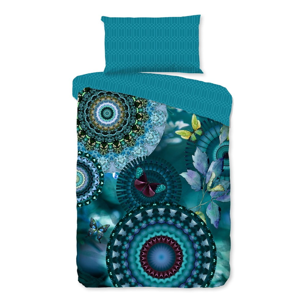 Lenjerie de pat turcoaz din bumbac satinat 140x200 cm – hip