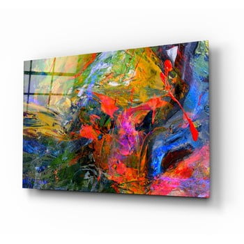 Tablou din sticlă insigne color burst, 72 x 46 cm