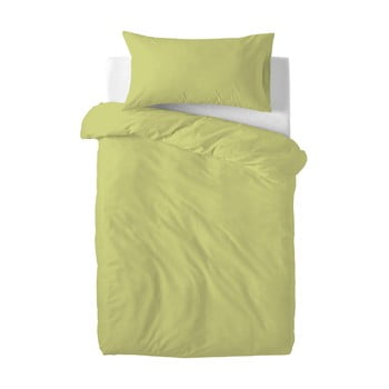 Lenjerie de pat din bumbac pentru copii happy friday basic, 115 x 145 cm, verde