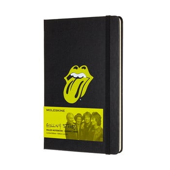 Caiet Moleskine Rolling Stones, 240 pag., hârtie dictando, copertă rezistentă, negru bonami.ro