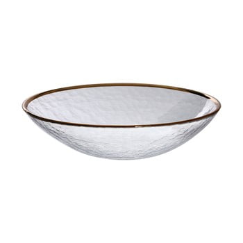 Bol cu margine aurie premier housewares festive, transparent