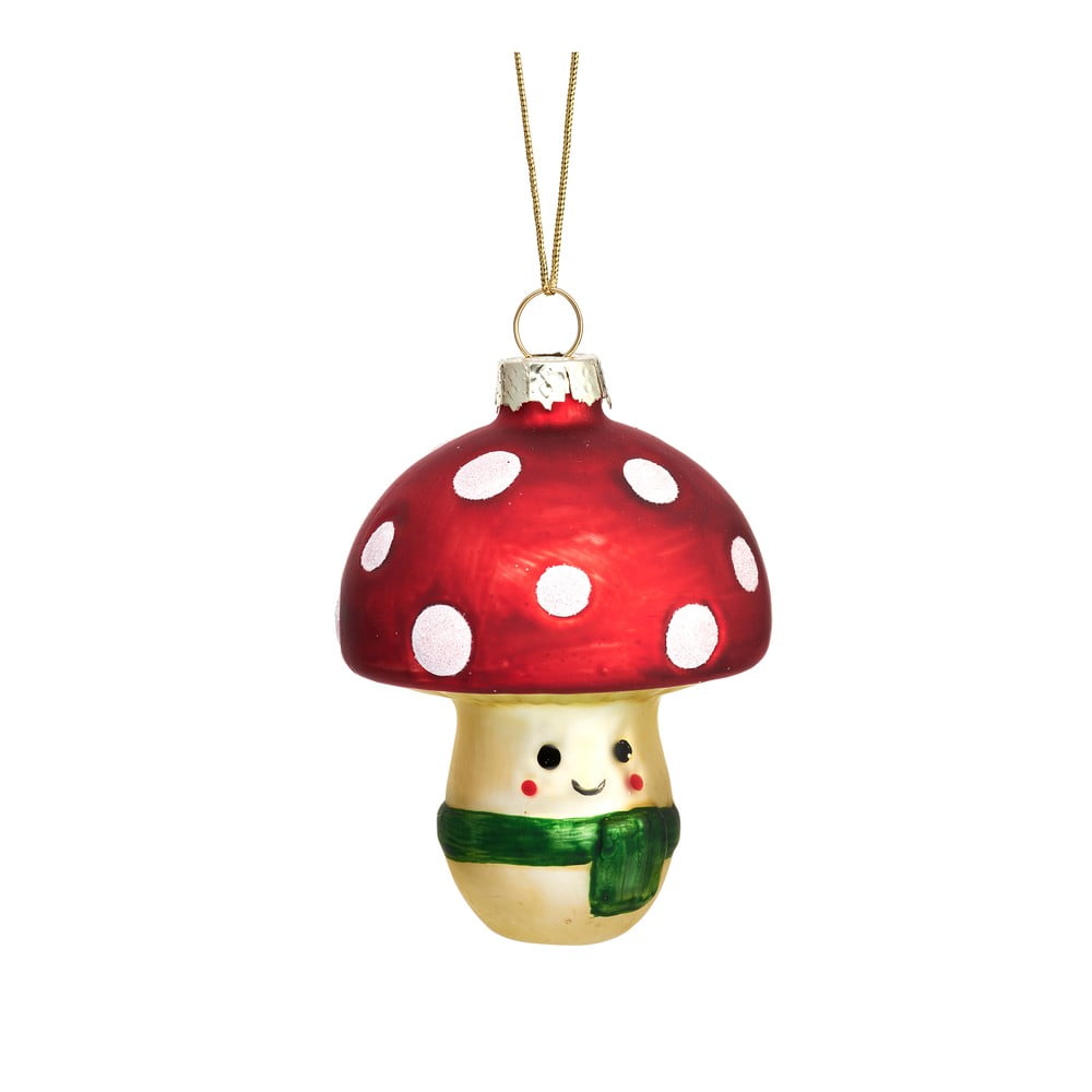 Ornament de Crăciun din sticlă Happy Mushroom – Sass & Belle