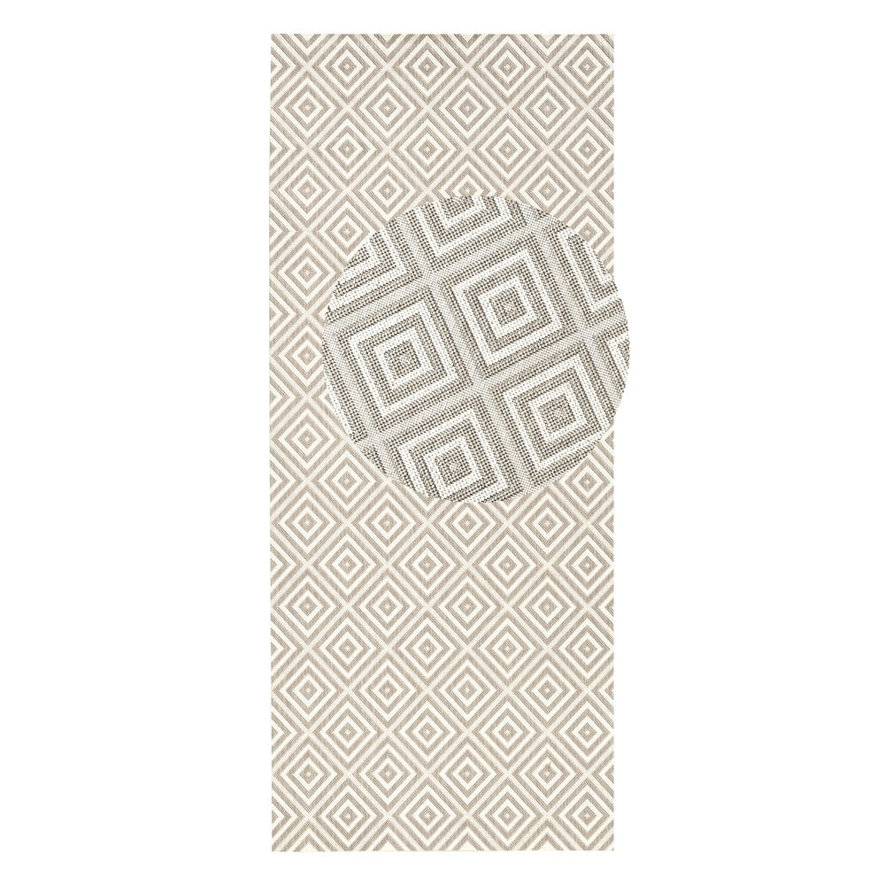 Covor de exterior NORTHRUGS Karo, 80 x 200 cm, gri