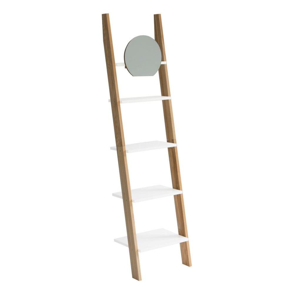 Etajeră cu suport din lemn și oglindă Ragaba Ashme Ladder, alb bonami.ro imagine 2022