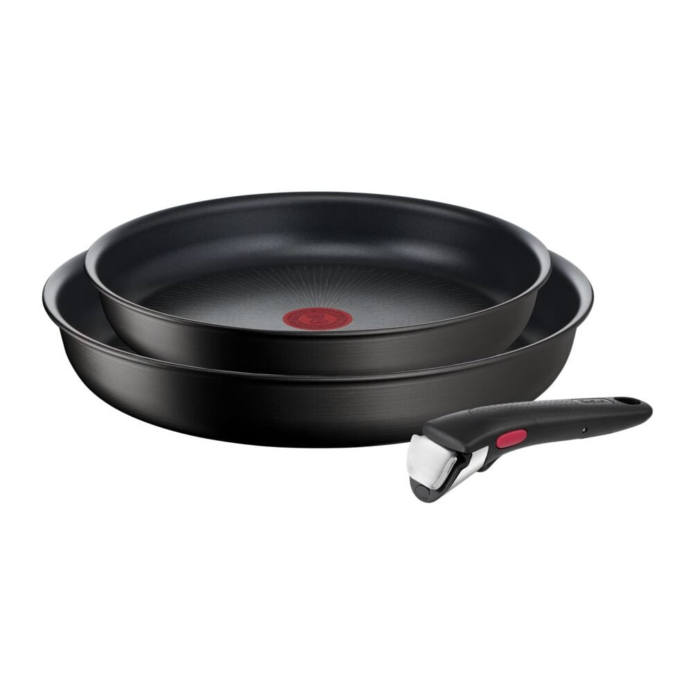 Tigăi cu suprafață antiaderentă/cu mâner reglabil 2 buc. din aluminiu ø 28 cm INGENIO Eco Resis L3979102 – Tefal