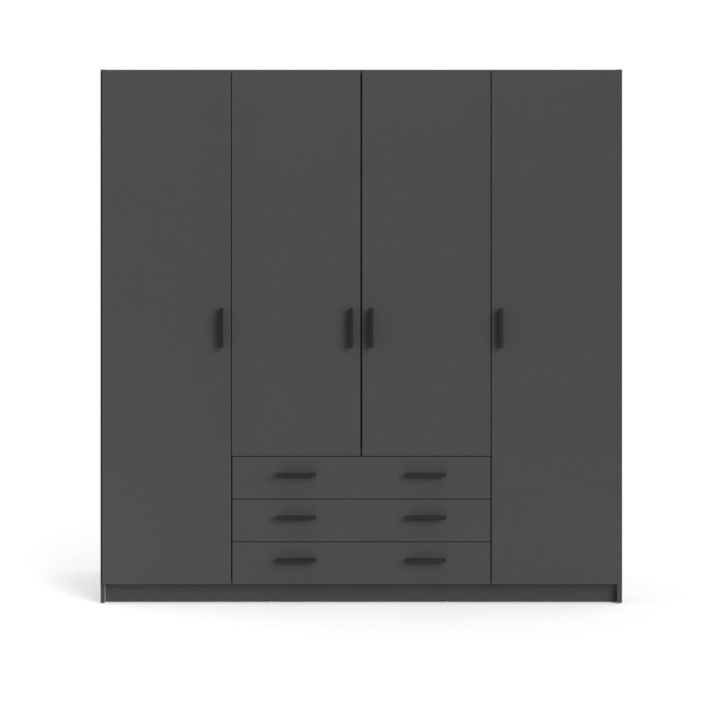 Șifonier Tvilum Sprint, 195,5 x 200 cm, negru bonami.ro imagine 2022