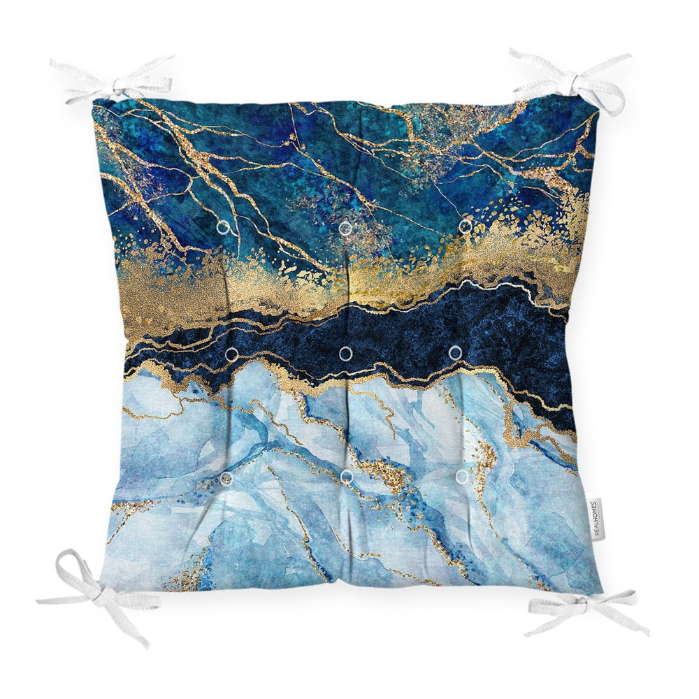 Poza Perna pentru scaun Minimalist Cushion Covers Blue Marble, 40 x 40 cm