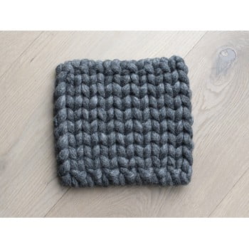 Suport țesut din lână pentru pahar/veselă wooldot braider coaster, 20 x 20 cm, antracit