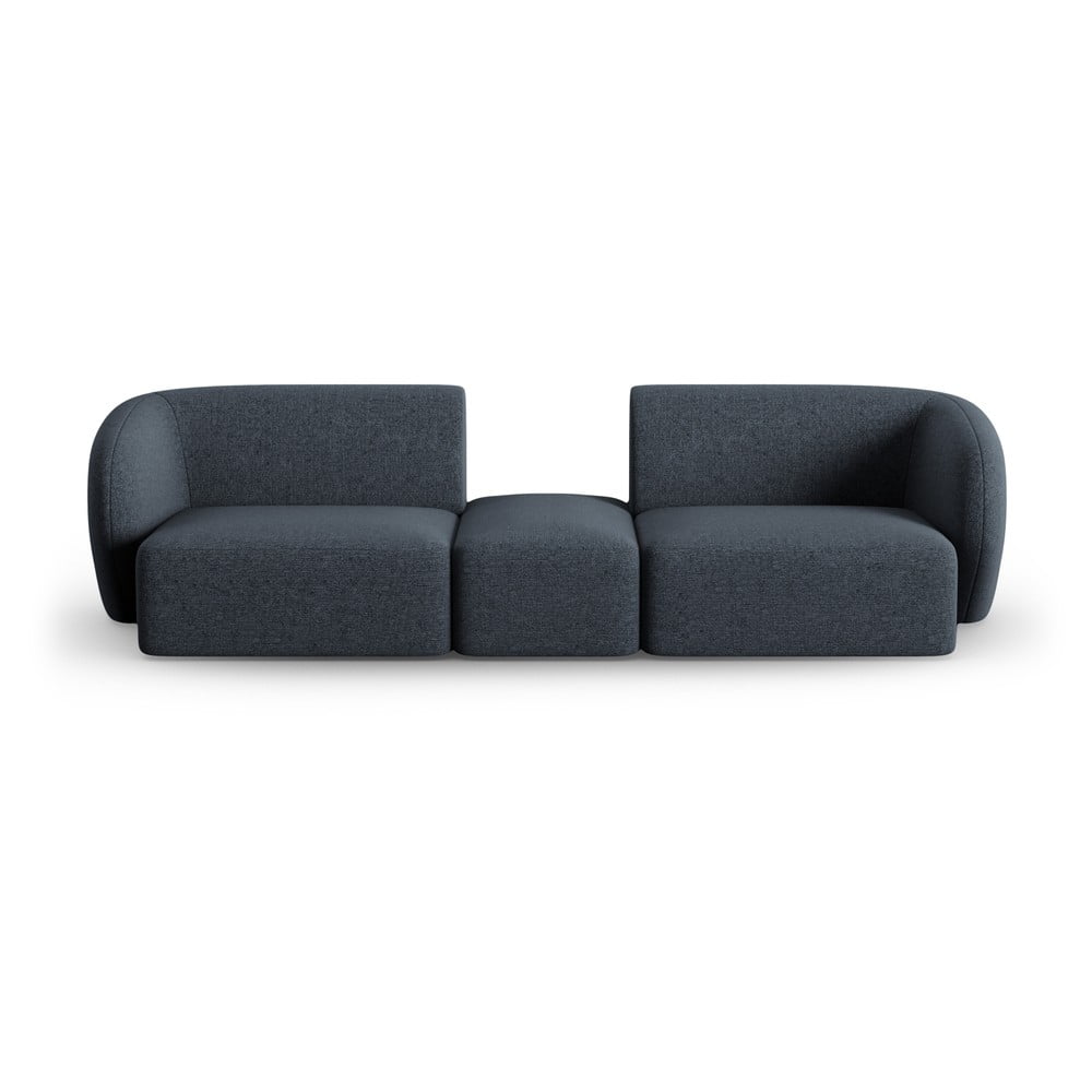Canapea albastră cu tapițerie din chenille 246 cm Paolo – Milo Casa