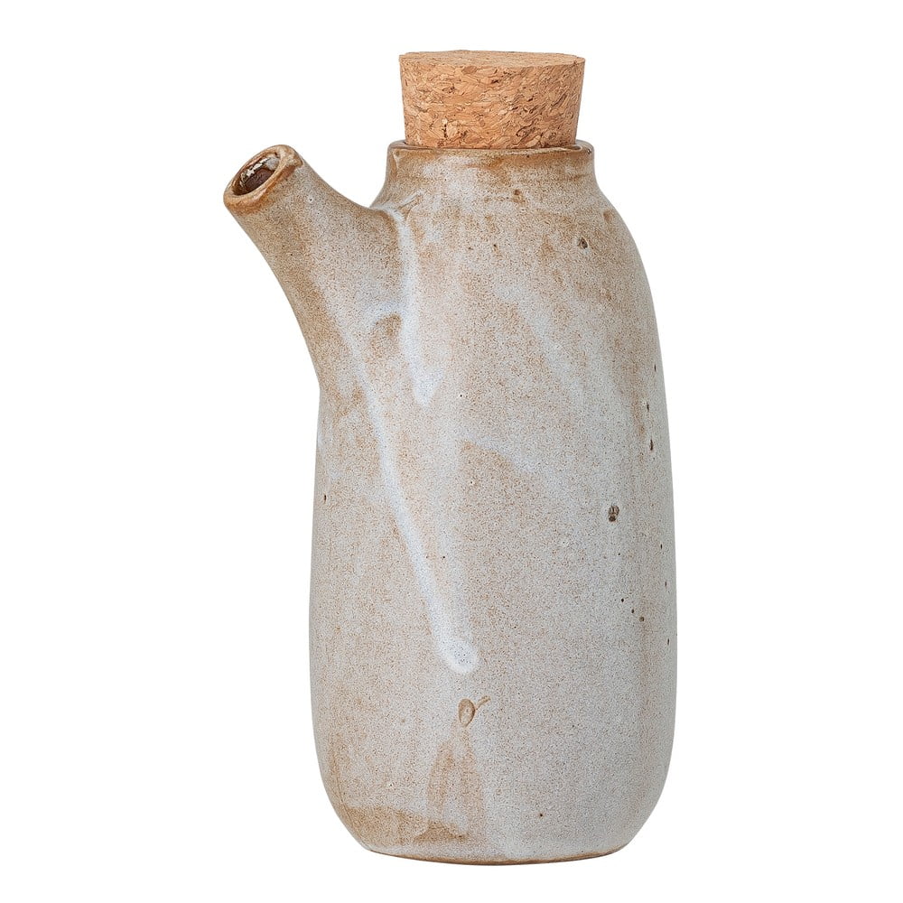 Ulcior din gresie ceramică cu dop Bloomingville Masami, 600 ml, bej-alb Bloomingville imagine 2022