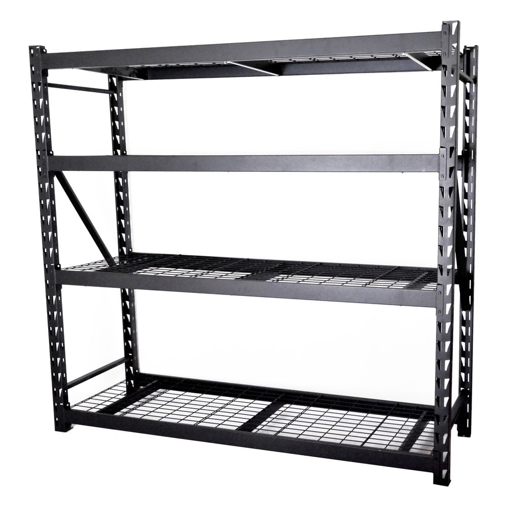 Etajeră de depozitare neagră din metal 196x183 cm – Rojaplast