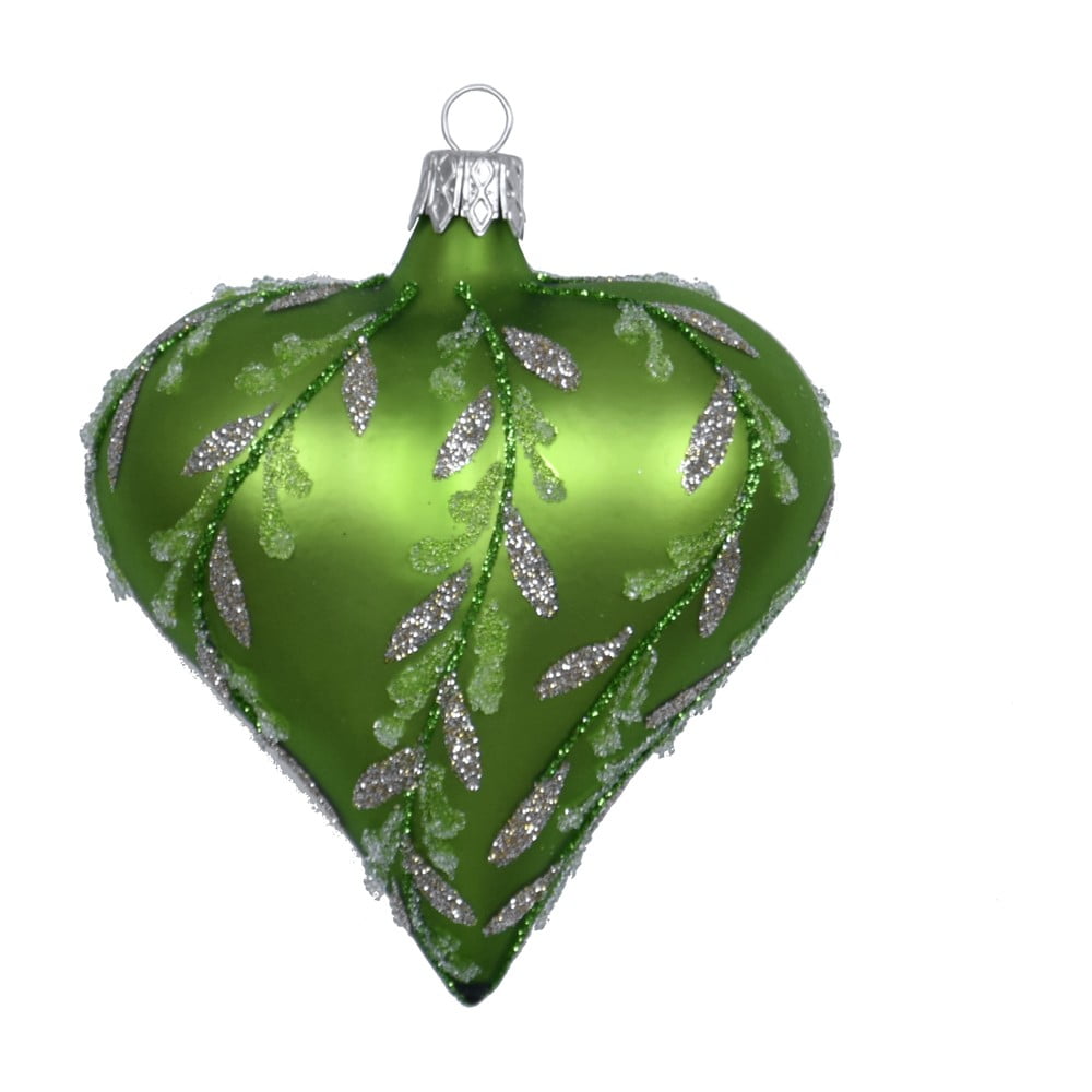 Set de 3 decorațiuni de Crăciun din sticlă Ego Dekor Heart, verde bonami.ro imagine 2022