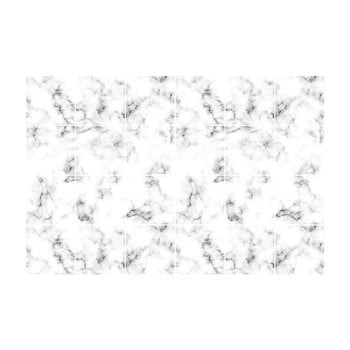 Set 24 autocolante pentru perete ambiance black and white marble, 10 x 10 cm