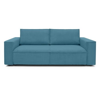 Canapea extensibilă cu velur bobochic paris nihad, 245 cm, turcoaz