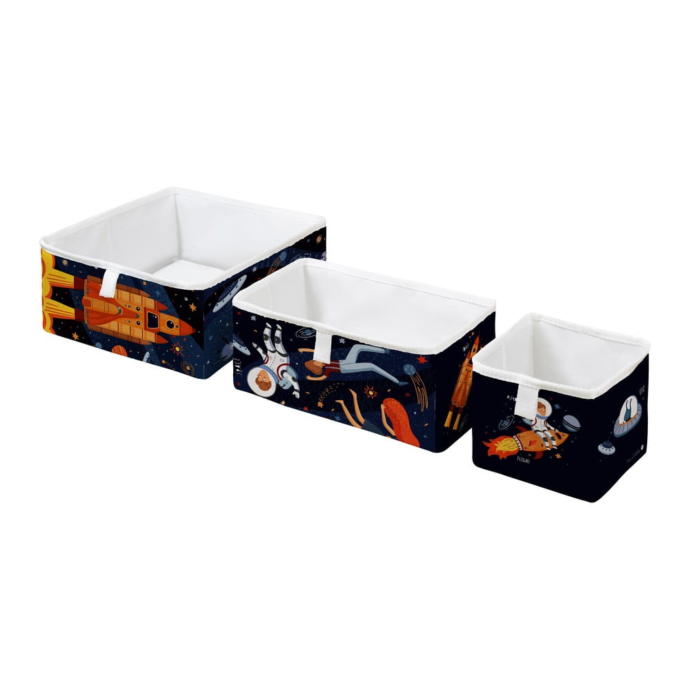 Set 3 cutii de depozitare pentru copii Mr. Little Fox Space Adventure bonami.ro