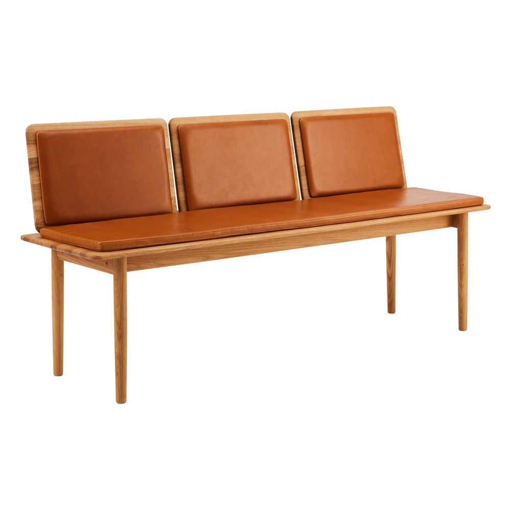  Bancă din piele maro cognac Elba - Hammel Furniture 