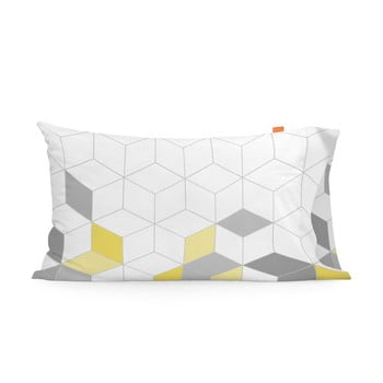 Set 2 fețe de pernă din bumbac blanc symmetry, 50 x 75 cm