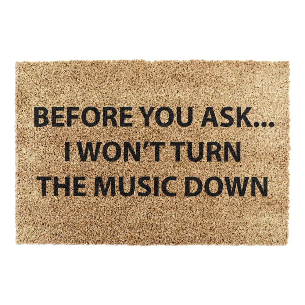 Covoraș de intrare din fibre de nucă de cocos 40x60 cm Loud Music – Artsy Doormats