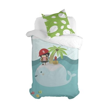 Lenjerie de pat din amestec de bumbac pentru copii happynois pirata, 140 x 200 cm