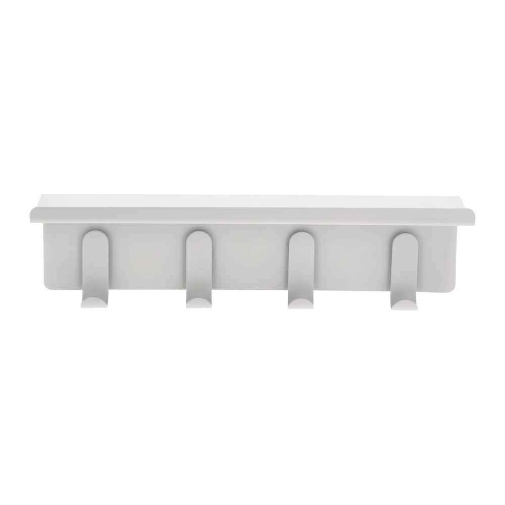 Cuier de perete gri deschis cu raft din oțel 11,5 cm A-Hallway – Zone