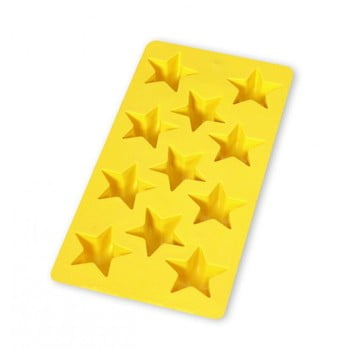 Formă din silicon pentru gheață lékué star, 11 cuburi, galben
