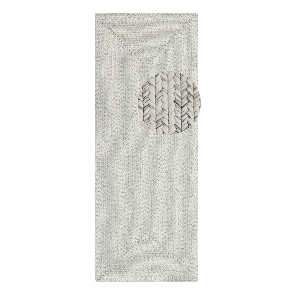 Covor alb/bej de exterior 200x80 cm - NORTHRUGS