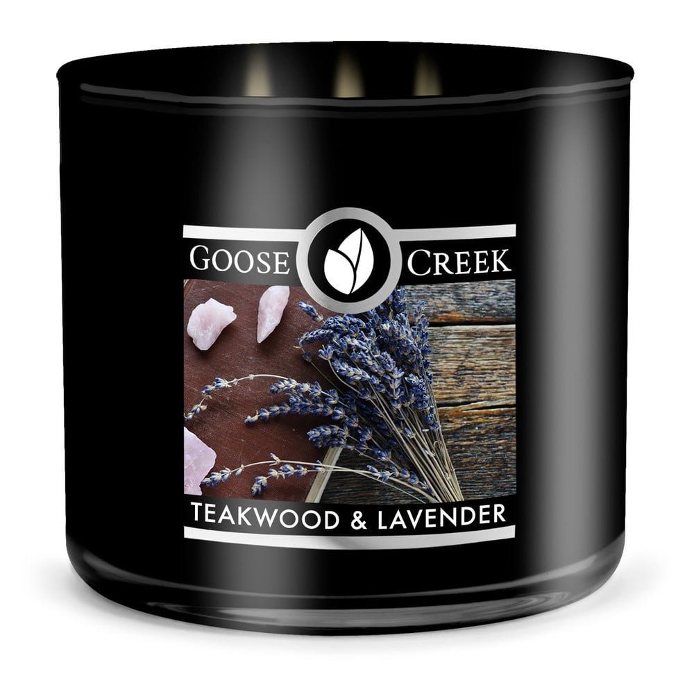 Lumânare parfumată pentru bărbați Goose Creek Teakwood & Lavender, 35 de ore de ardere bonami.ro