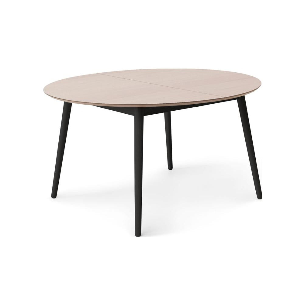 Masă de dining rotundă extensibilă cu blat cu aspect de lemn de stejar cu blat suplimentar ø 135 cm Meza – Hammel Furniture