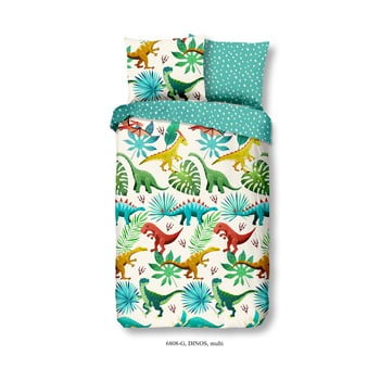 Lenjerie de pat din bumbac pentru copii good morning dino