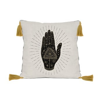 Pernă madre selva hand, 45 x 45 cm, bej - negru