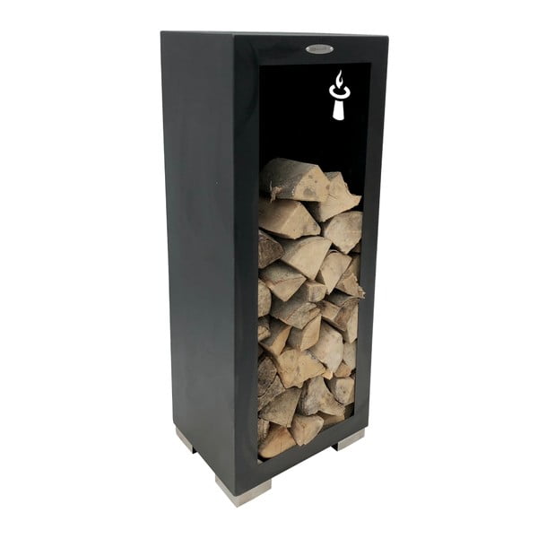Cutie din oțel pentru depozitarea lemnelor Remundi, lățime 50 cm, negru