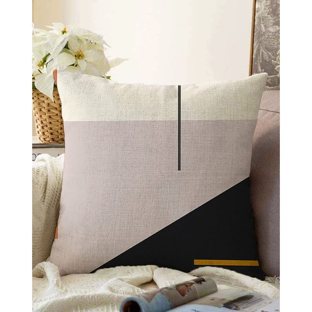 Față de pernă din amestec de bumbac Minimalist Cushion Covers Abstract, 55 x 55 cm bonami.ro imagine noua