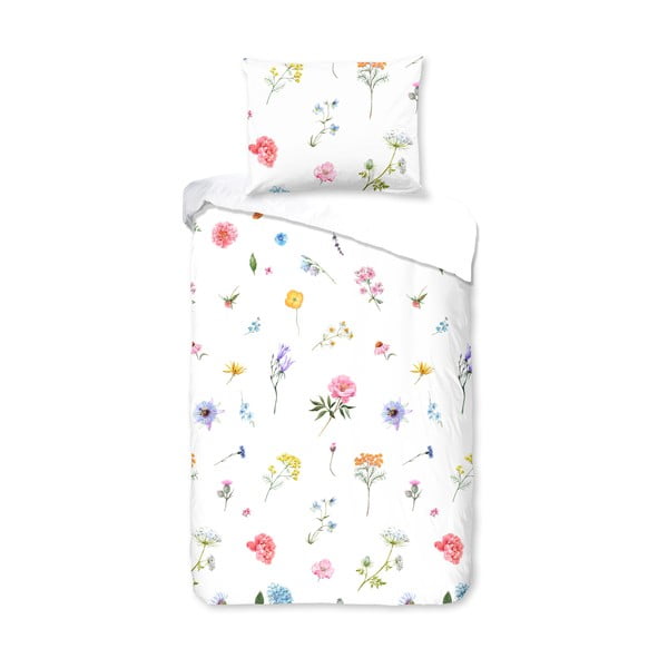 Lenjerie de pat din bumbac pentru pat dublu Bonami Selection Fleur, 200 x 220 cm