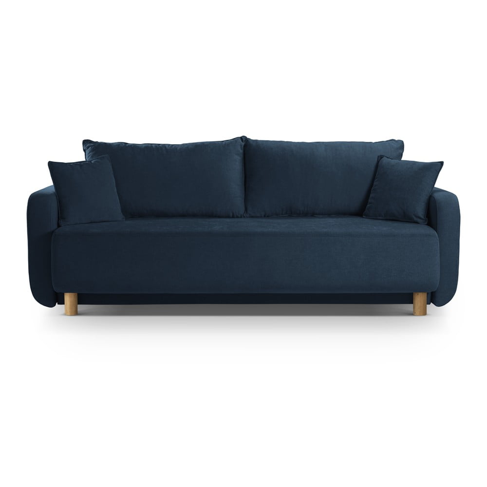 Canapea albastru-închis extensibilă/cu spațiu de depozitare 231 cm Elen – Micadoni
