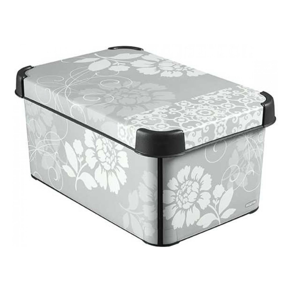 Cutie de depozitare gri cu capac curver romance, 6 l