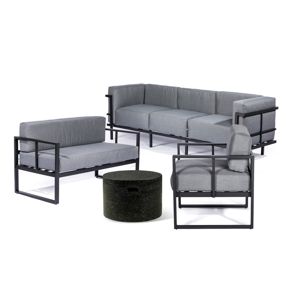 Set mobilier de grădină Bellisima cu masă și canapea cu 3 locuri Loris ø 60 cm bonami.ro